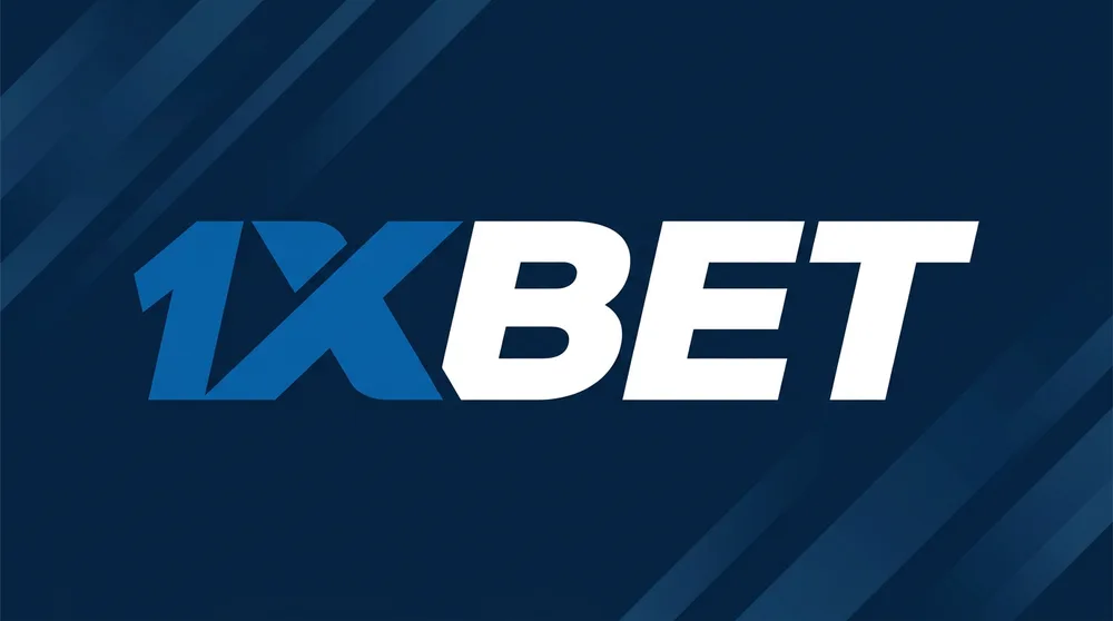 1xbet 공식 색상인 진한 남색과 파란색 배경에 흰색 1XBET 글자가 표시된 브랜드 이미지, 1xbet 최신 주소와 미러 안내 페이지 상단 배너